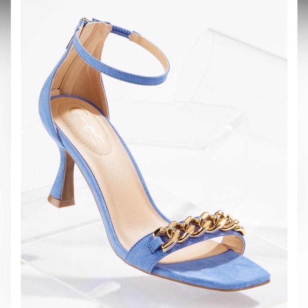 CATO HEELS | WOMENS CHAIN VAMP DRESS SANDALS PERSIAN-JEWEL